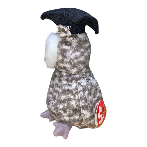 Ty Beanie Baby Graduation Owl Class Of 2001 Plush Toy With Cap & Tassel Collecti - Picture 3 of 10
